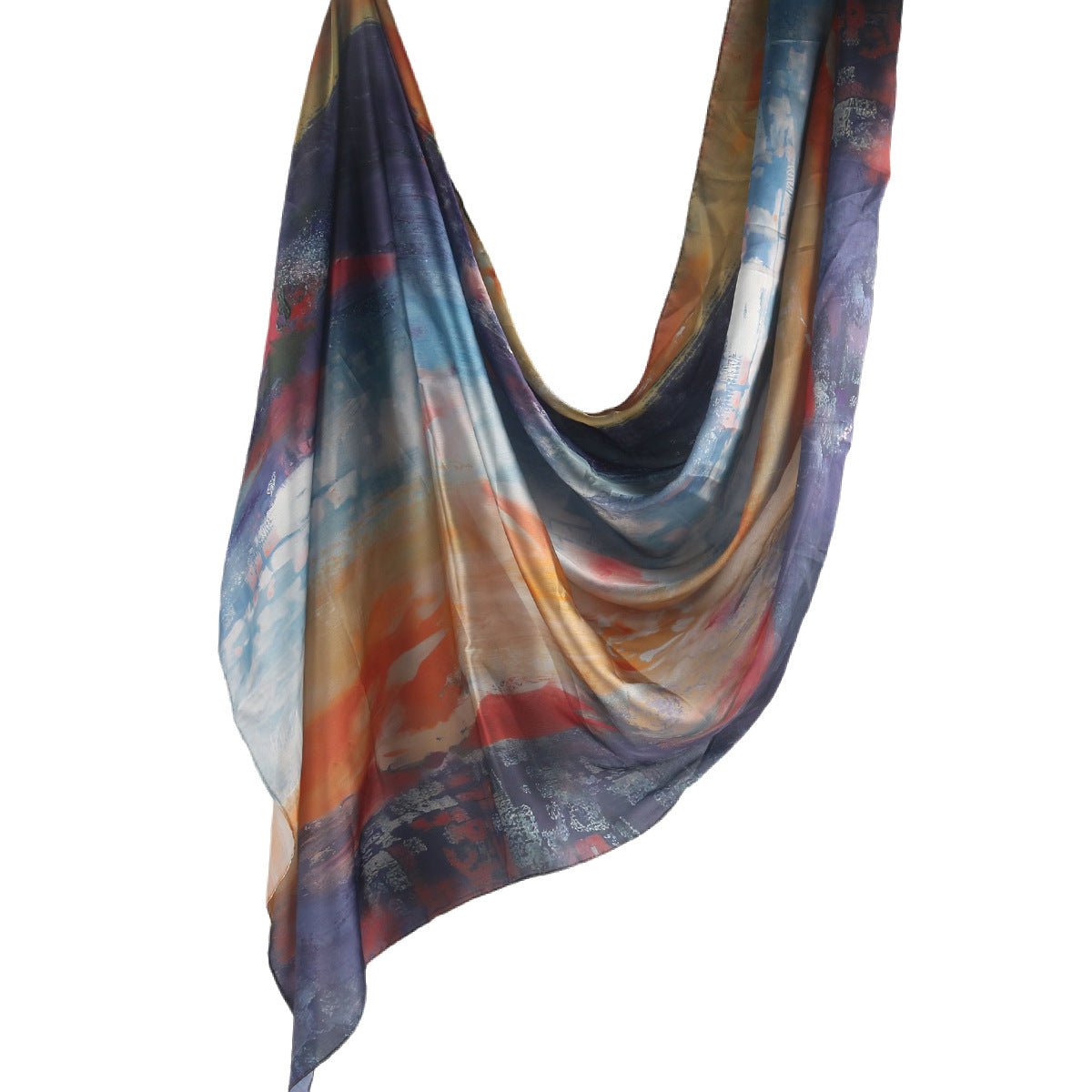 Silk Marble Print Hijab Scarf(MH209) - Mariam's Collection