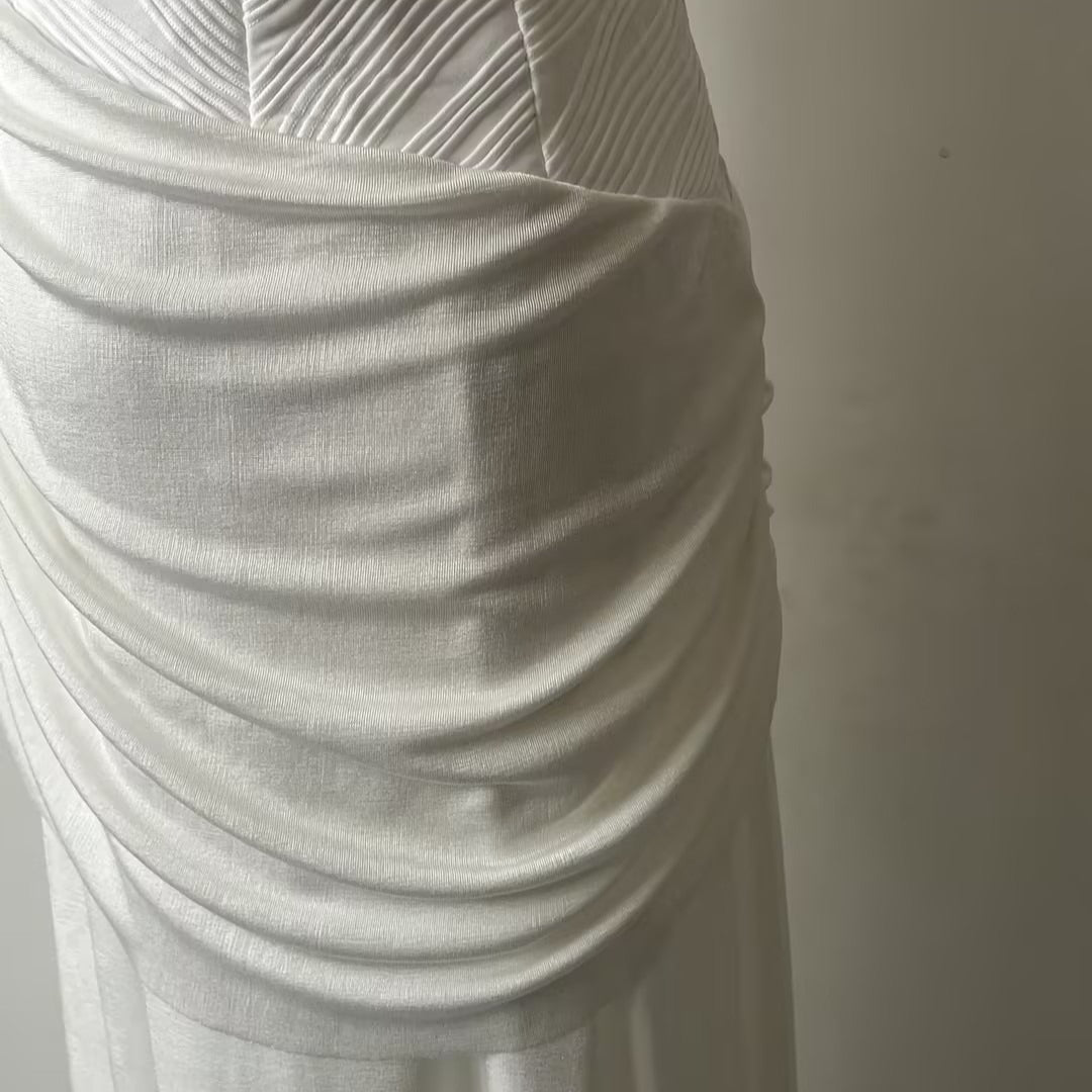 Sleeveless High Neck Gown(MS362) - Mariam's Collection