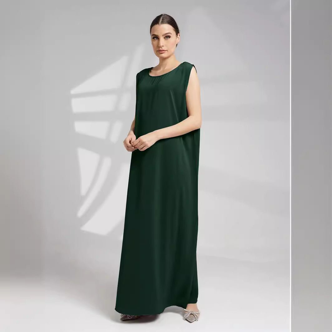 Sleeveless Slip Maxi Dress | Relaxed Fit Base Layer Abaya Dress(MS190) - Mariam's Collection