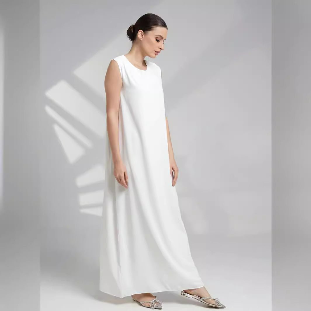 Sleeveless Slip Maxi Dress | Relaxed Fit Base Layer Abaya Dress(MS190) - Mariam's Collection
