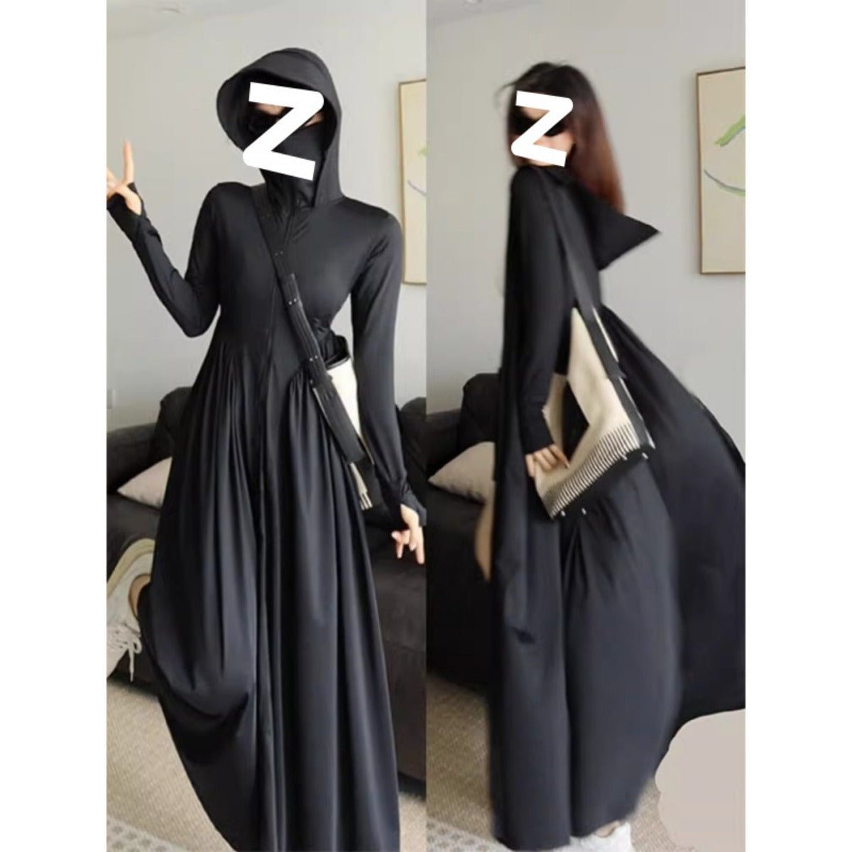 Slim - fit Long Sunscreen Jacket & Skirt Set - UPF 50+ Full Body Sun Protection - Beach Cover - up(MS106) - Mariam's Collection