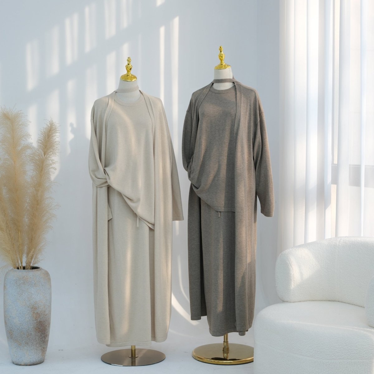 Soft Knit Three - Piece Set(MOA284) - Mariam's Collection