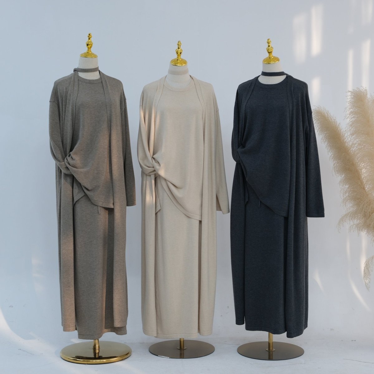 Soft Knit Three - Piece Set(MOA284) - Mariam's Collection