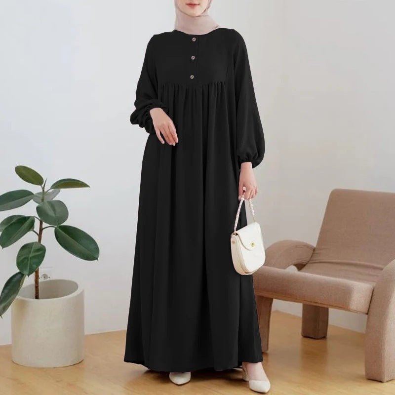 elegant casual maxi dresses Women's Casual Satin Maxi Dress with Empire Waistline and 3/4 Sleeves Ankle-Length Solid Orange from Dhgate Basic & Casual Dresses