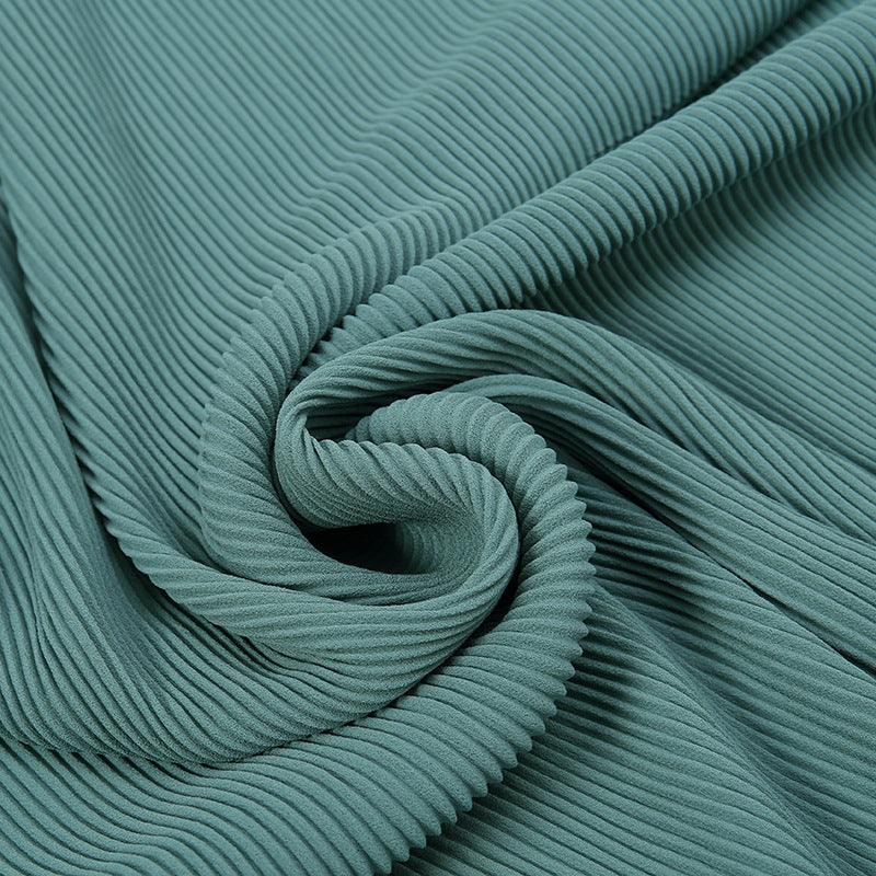 Solid Color Crinkle Chiffon Hijab - Lightweight Scarf for Women - Mariam's Collection