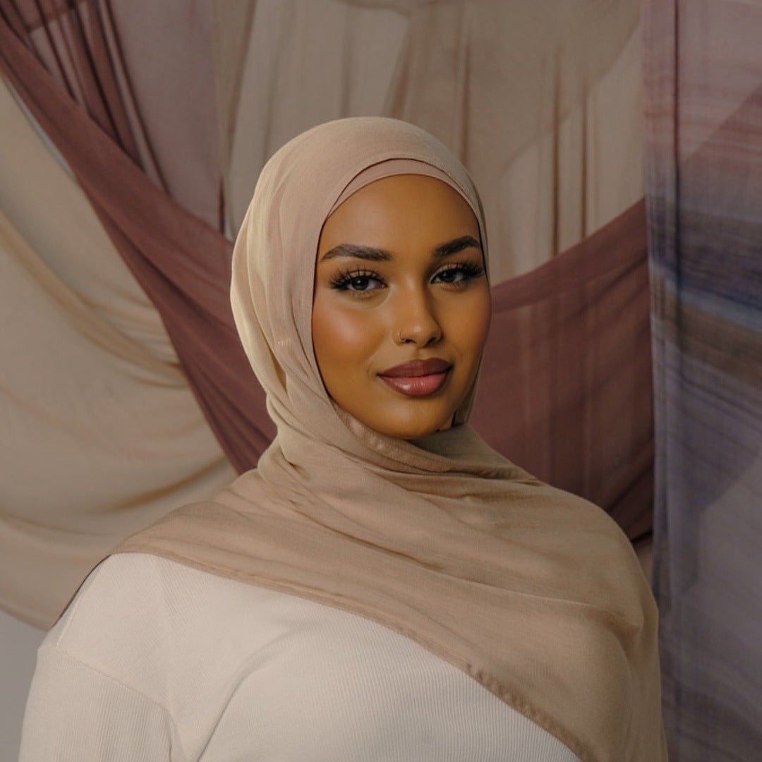 Solid Color Minimalist Versatile Soft Hijab‌ (MH170) - Mariam's Collection