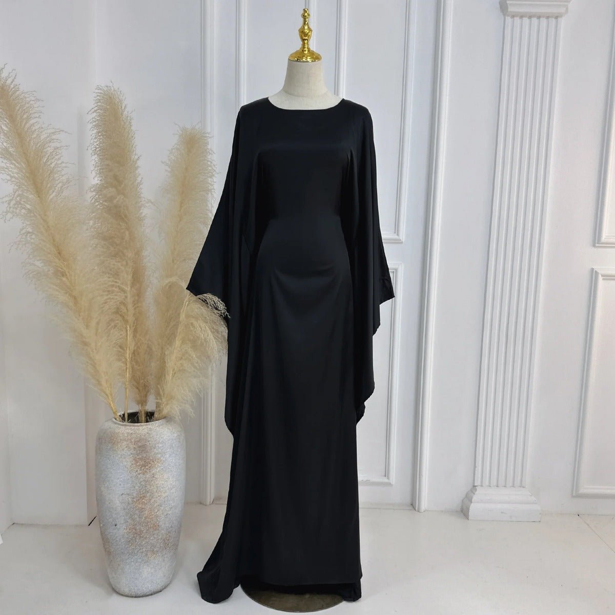 Spring/Summer Evening Wear Celestial Glow Robe Dress Collection |Batwing Sleeve Party Dresses with Metallic Sheen. (MA247) - Mariam's Collection