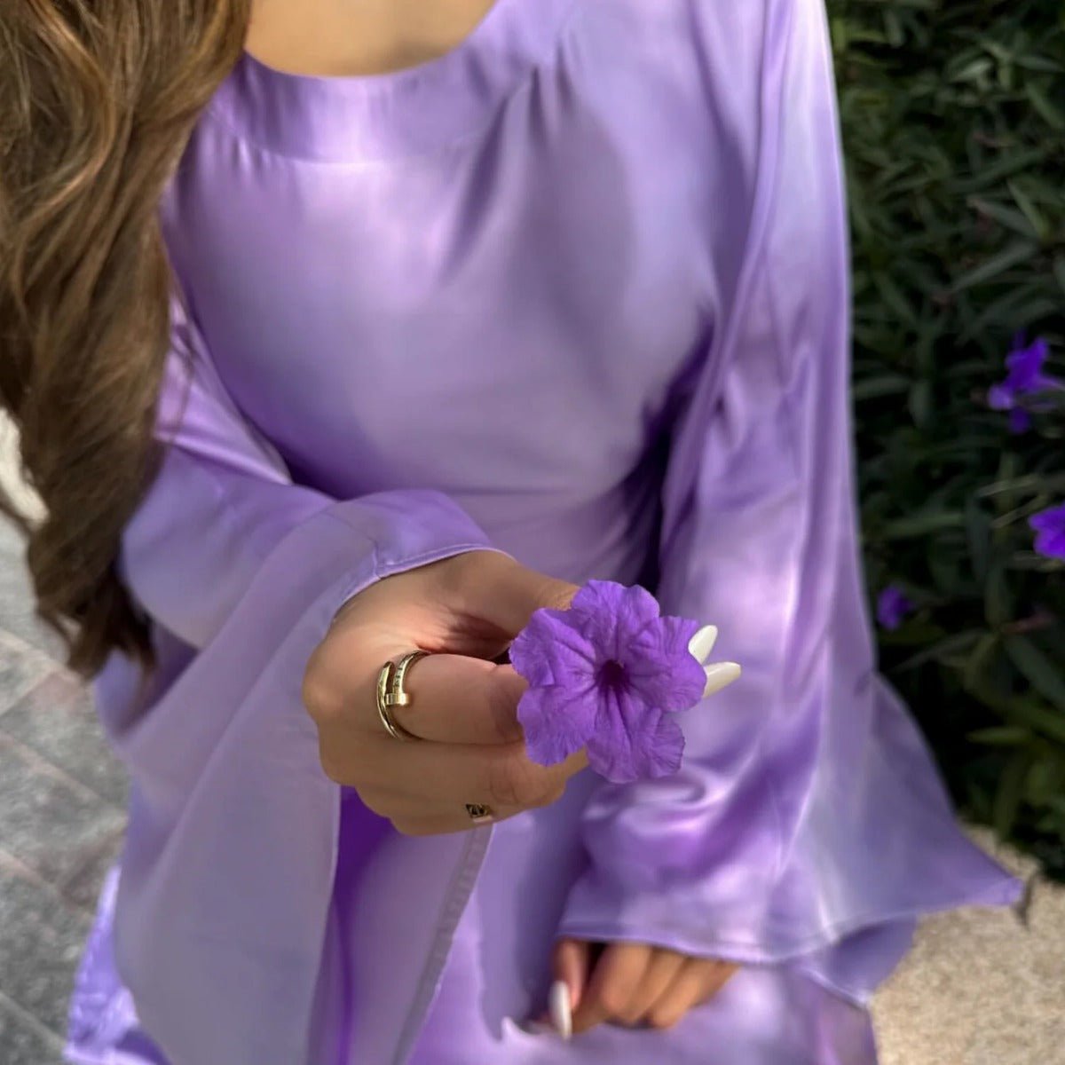 Spring/Summer Evening Wear Celestial Glow Robe Dress Collection |Batwing Sleeve Party Dresses with Metallic Sheen. (MA247) - Mariam's Collection