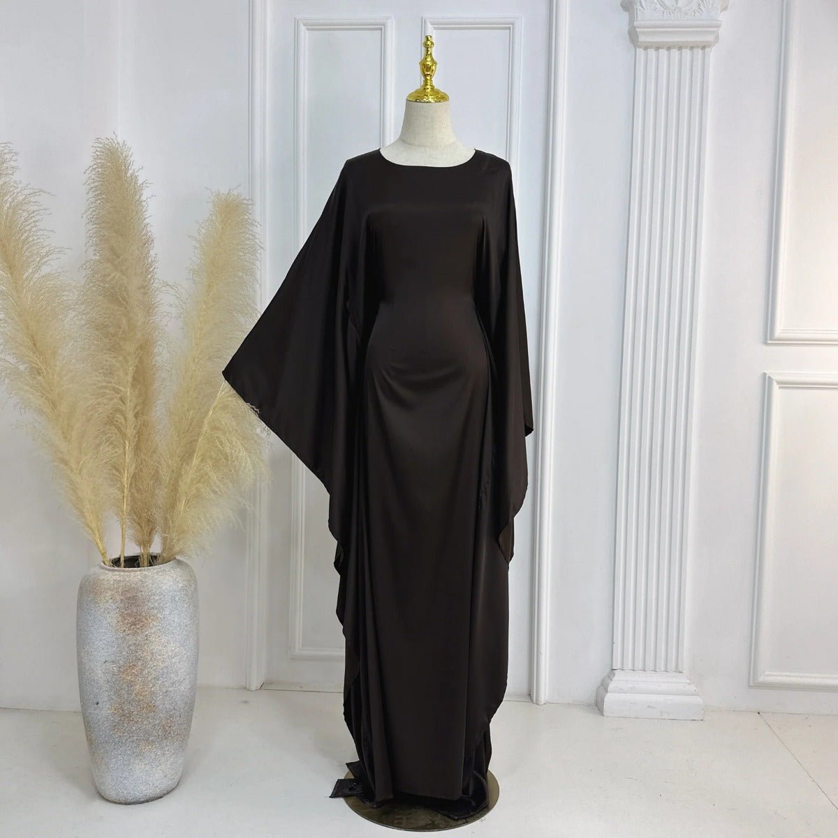 Spring/Summer Evening Wear Celestial Glow Robe Dress Collection |Batwing Sleeve Party Dresses with Metallic Sheen. (MA247) - Mariam's Collection