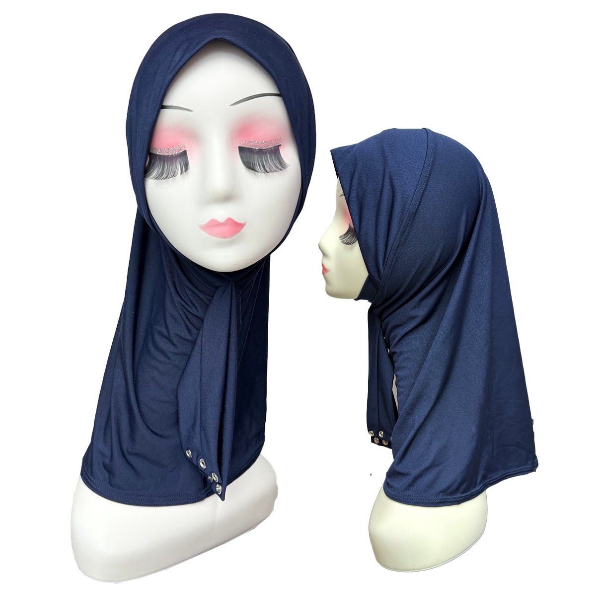 Stretch Underscarf Hijab Cap with Snap Button(MH234) - Mariam's Collection