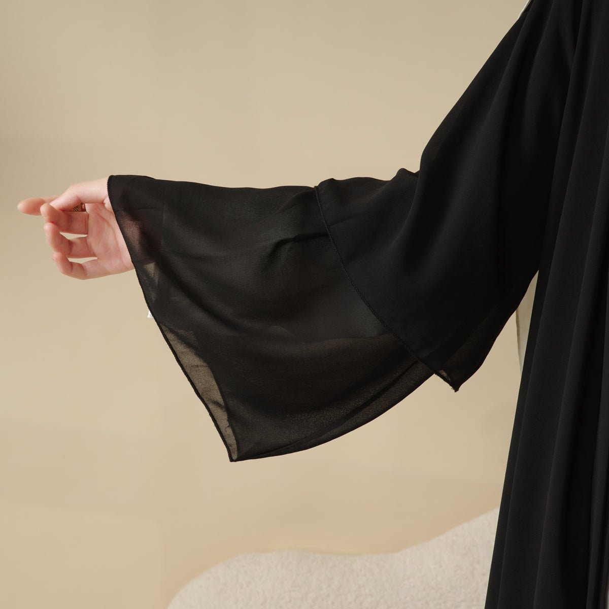 Stylish Chiffon Muslim Set Abaya (MOA008) - Mariam's Collection