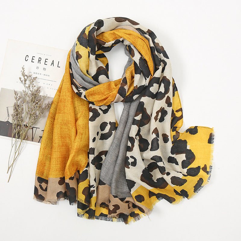 Stylish Leopard Print Scarf Hijab (MH092) - Mariam's Collection