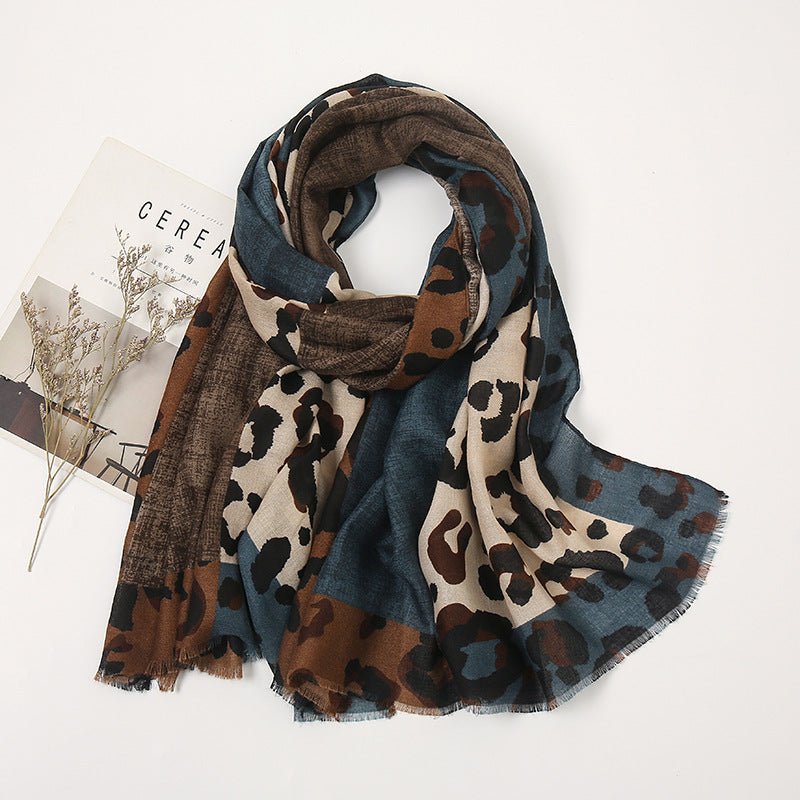 Stylish Leopard Print Scarf Hijab (MH092) - Mariam's Collection