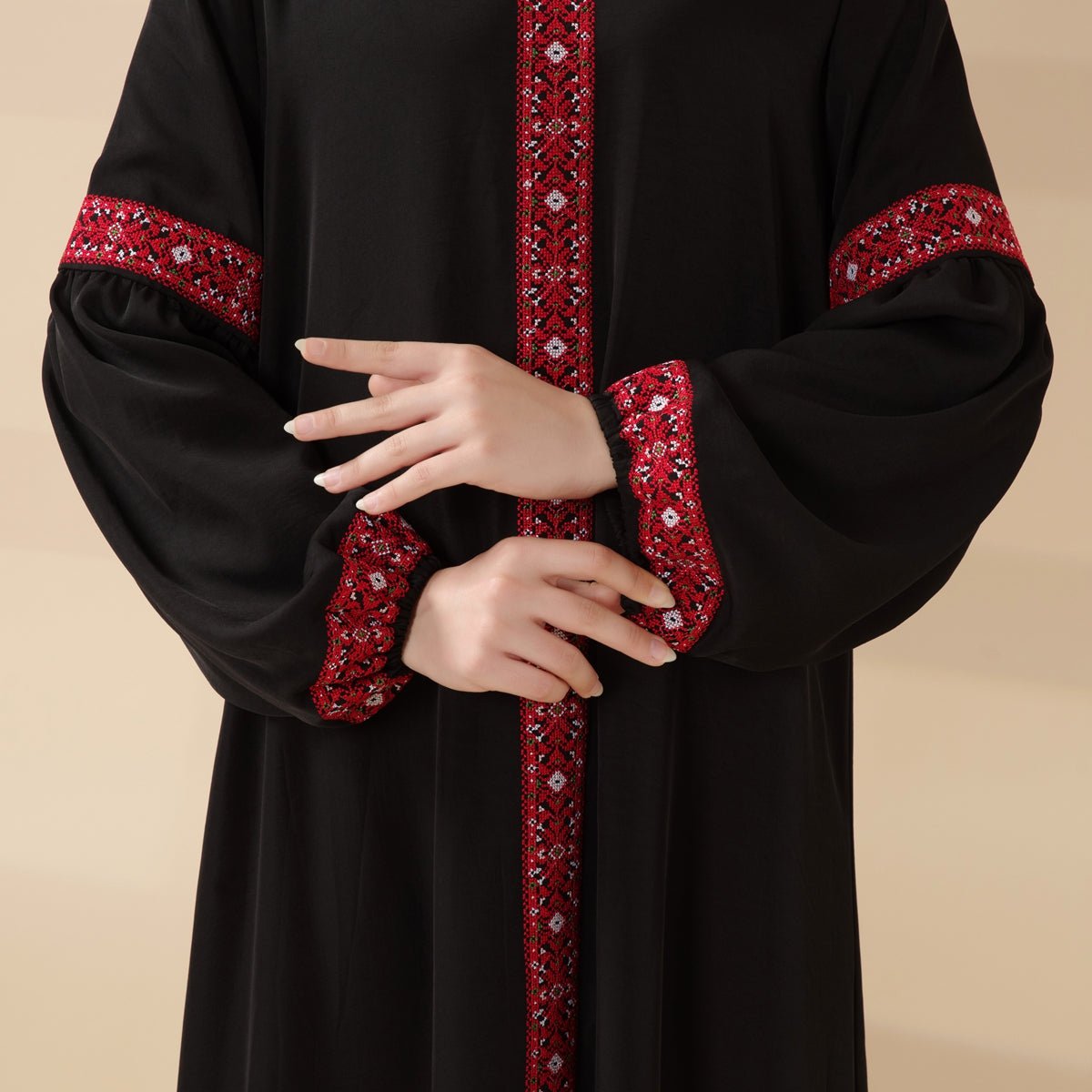 Tatreez Traditional Palestinian Embroidered Heritage Abaya – Collector’s Edition | Limited Pre - Order (MA290) - Mariam's Collection