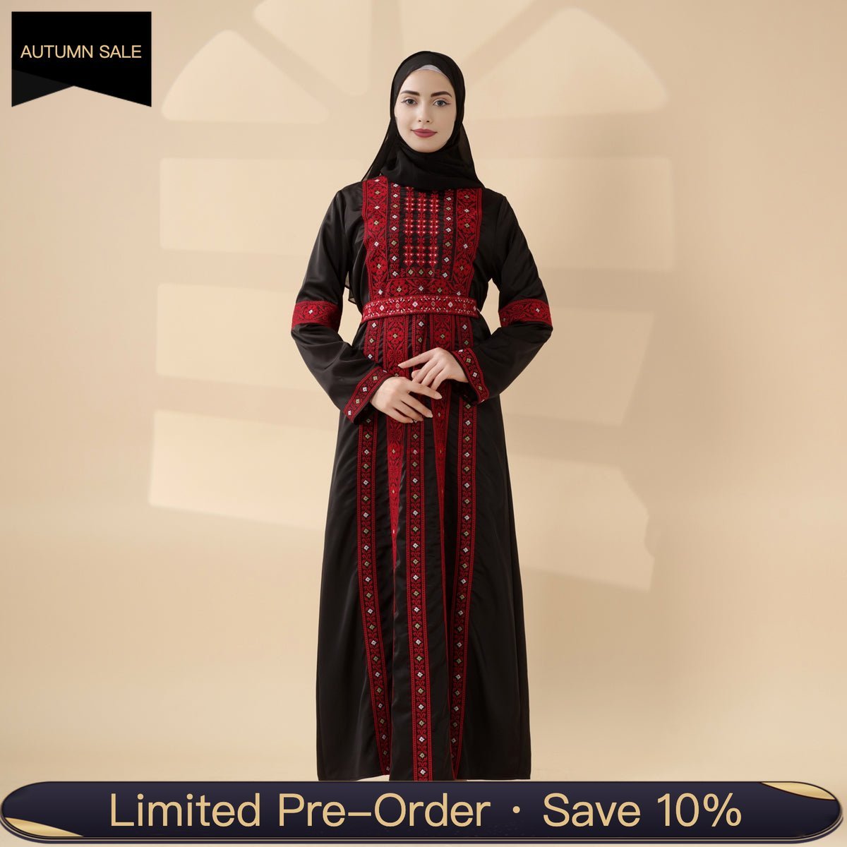 Tatreez Traditional Palestinian Heritage Abaya – Collector’s Edition | Limited Pre - Order (MA253) - Mariam's Collection