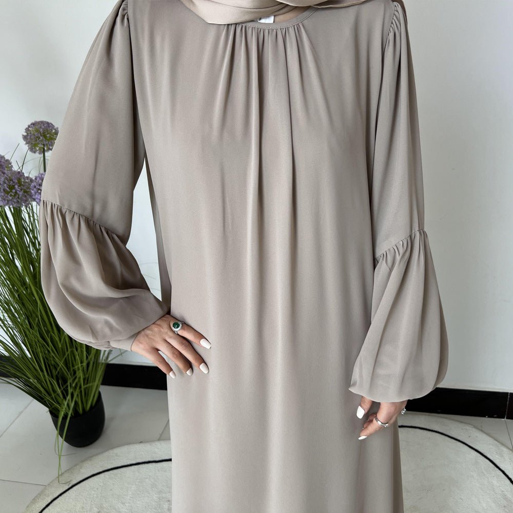 Temperament Chiffon Lantern Sleeve Abaya (MA123) - Mariam's Collection