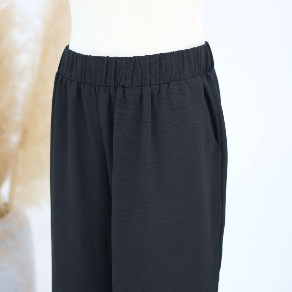 Textured Longline Top & Wide-Leg Trouser Set(MS455) - Mariam's Collection