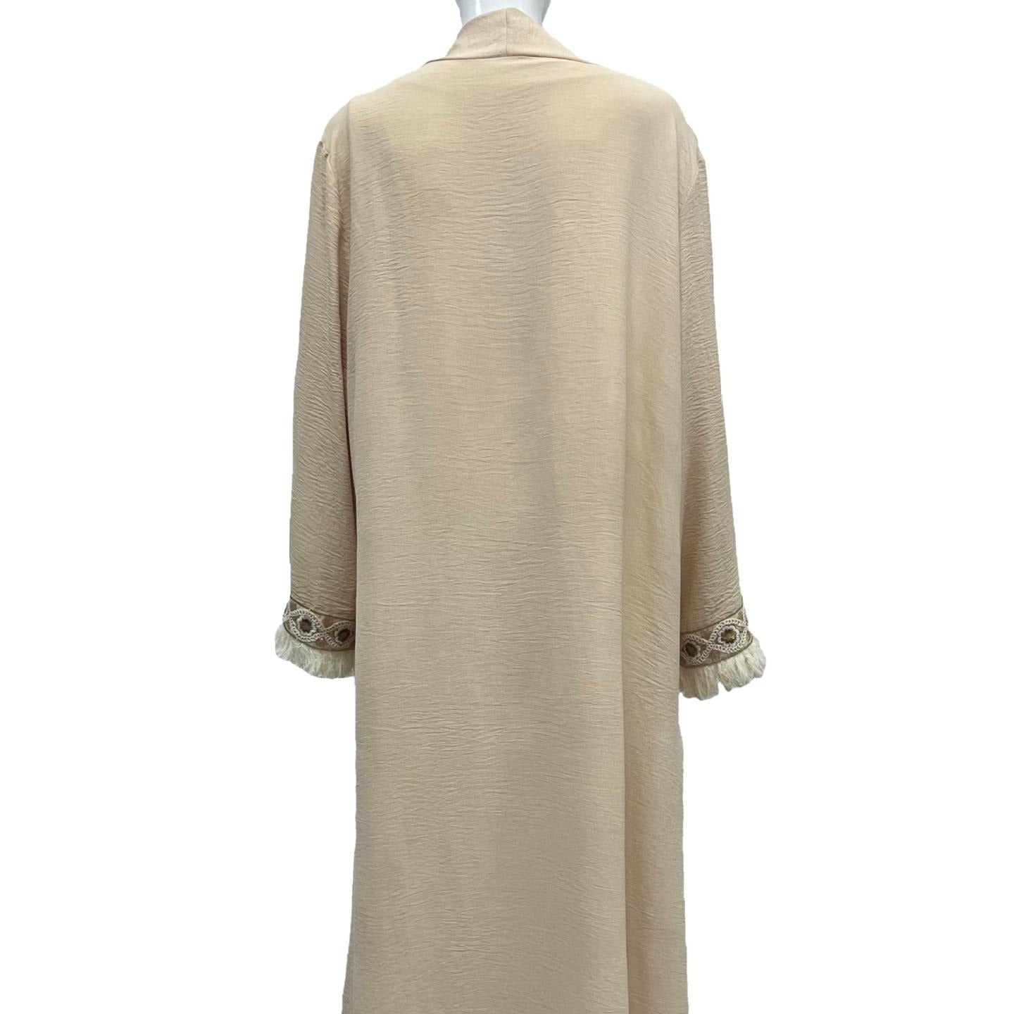 Textured Three-Piece Abaya Set(MOA346) - Mariam's Collection