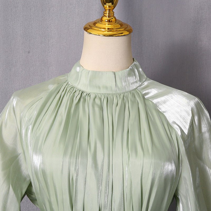 Tiered Ruffle Gown with Pintuck Bodice(MS256) - Mariam's Collection