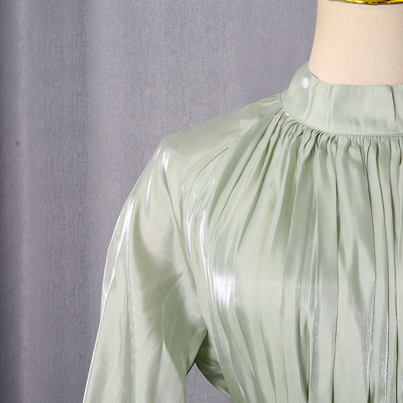 Tiered Ruffle Gown with Pintuck Bodice(MS256) - Mariam's Collection