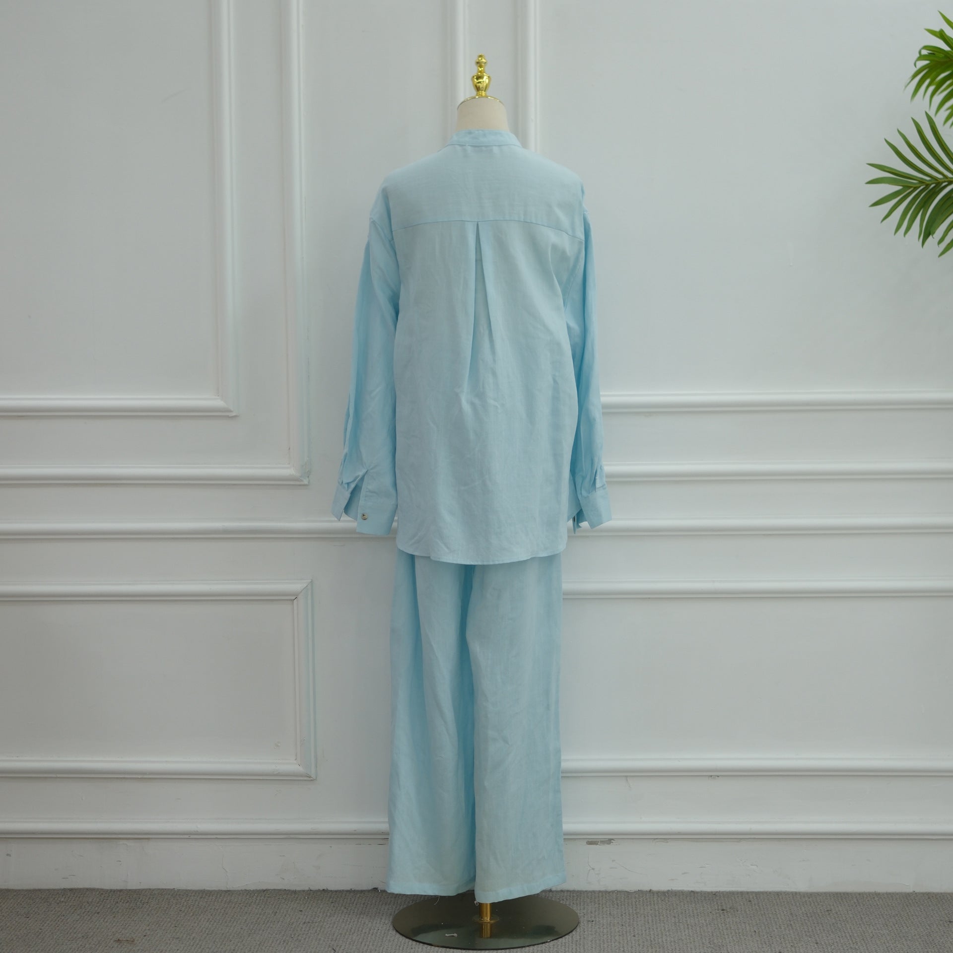 Tonal Chain Stitch Embroidered Set(MS501) - Mariam's Collection