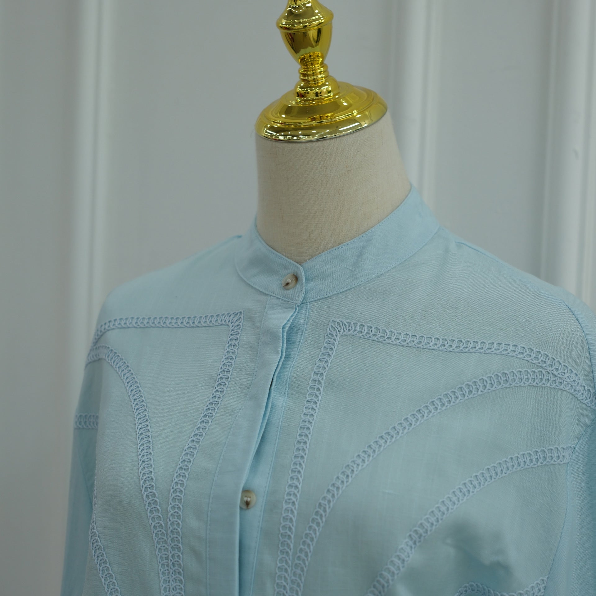 Tonal Chain Stitch Embroidered Set(MS501) - Mariam's Collection