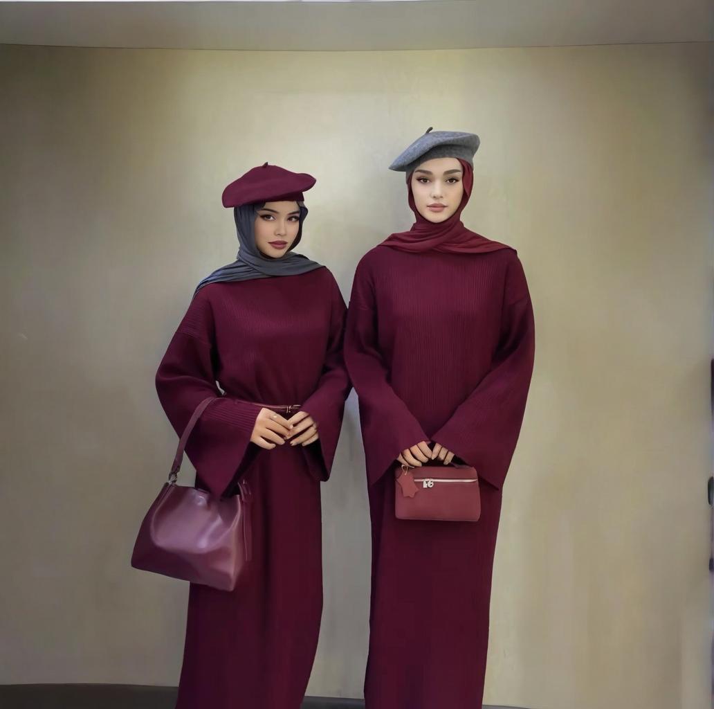 Turtleneck Knit Maxi Dress(MS547) - Mariam's Collection