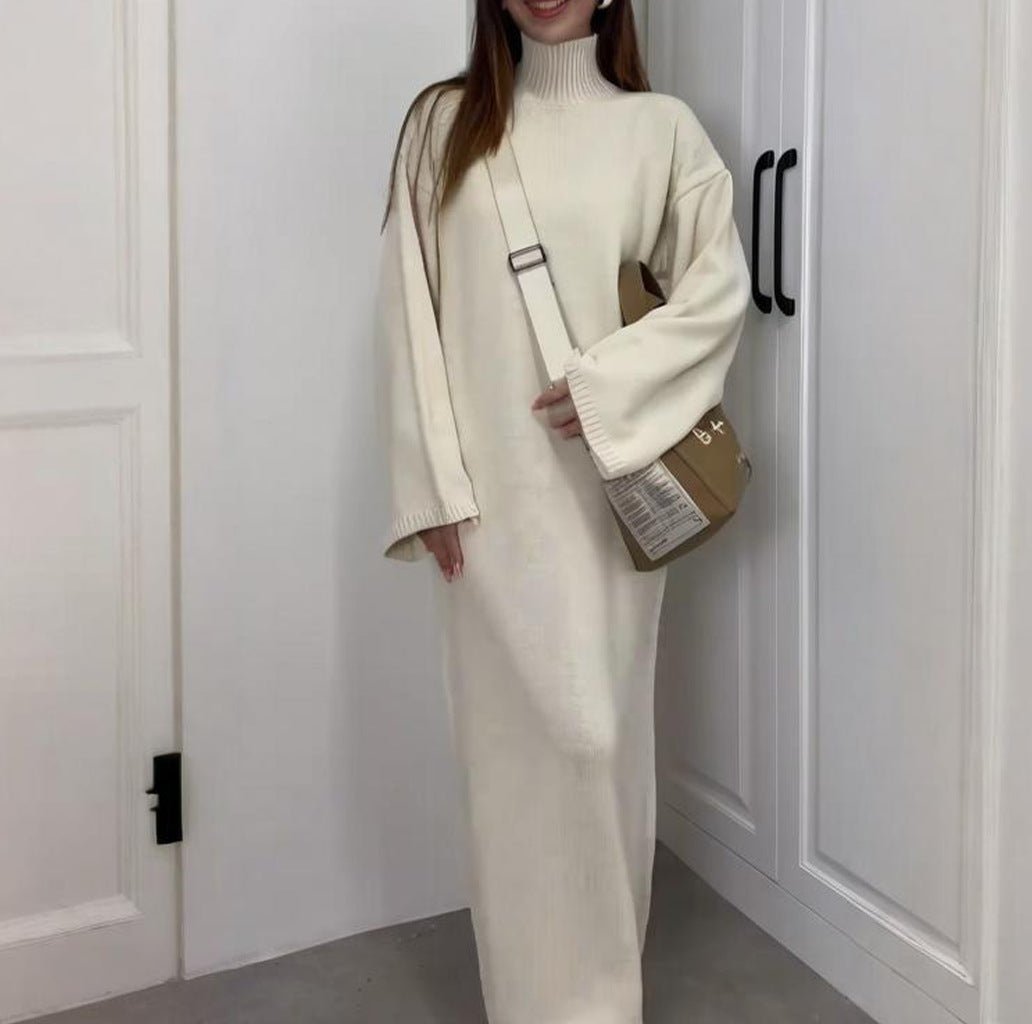 Turtleneck Knit Maxi Dress(MS547) - Mariam's Collection