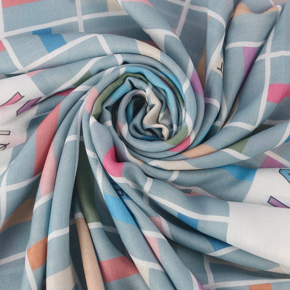 Twill Cotton Printed Scarf 