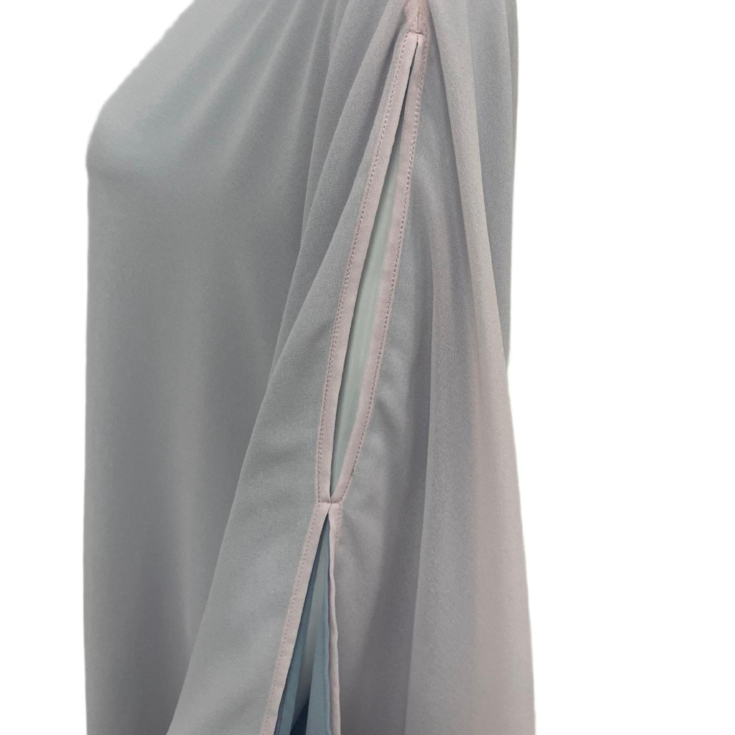 Two-Tone Double-Layer Batwing Sleeve Maxi Abaya Dress(MA467) - Mariam's Collection