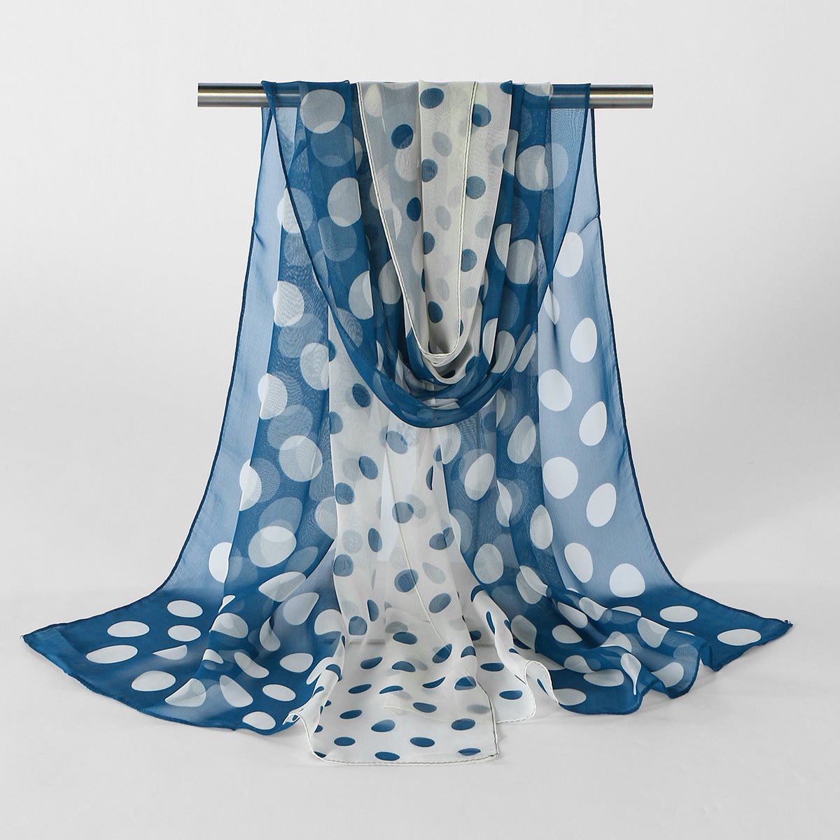 Two-Tone Polka Dot Chiffon Hijab Scarf(MH247) - Mariam's Collection