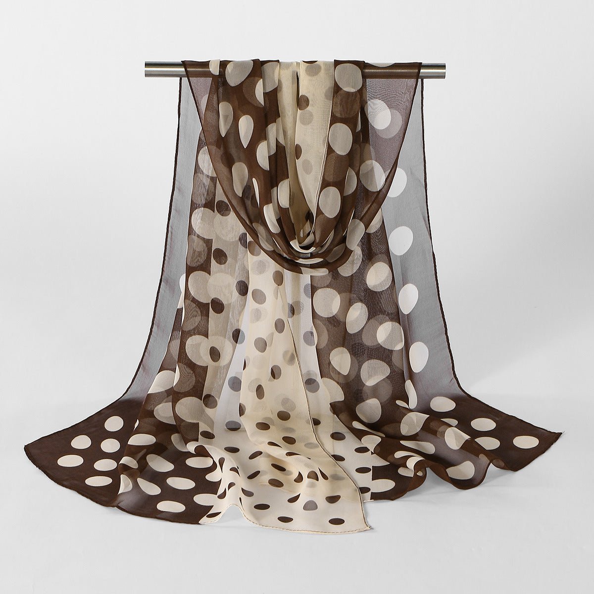 Two-Tone Polka Dot Chiffon Hijab Scarf(MH247) - Mariam's Collection
