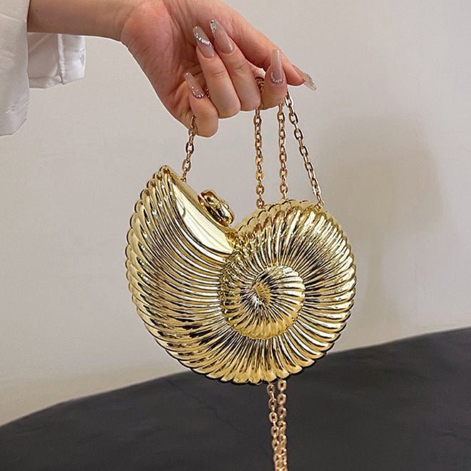 Unique Chic Conch Shell Inspired Clutch Bag (MAC311) - Mariam's Collection