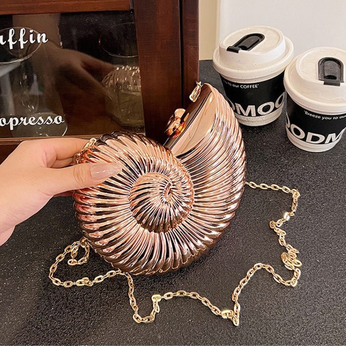 Unique Chic Conch Shell Inspired Clutch Bag (MAC311) - Mariam's Collection