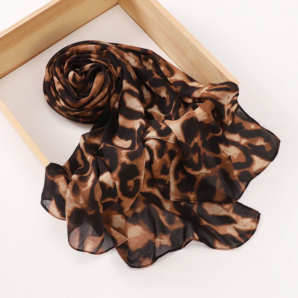 Versatile Chiffon Printed Floral Scarf Hijab (MH183) - Mariam's Collection
