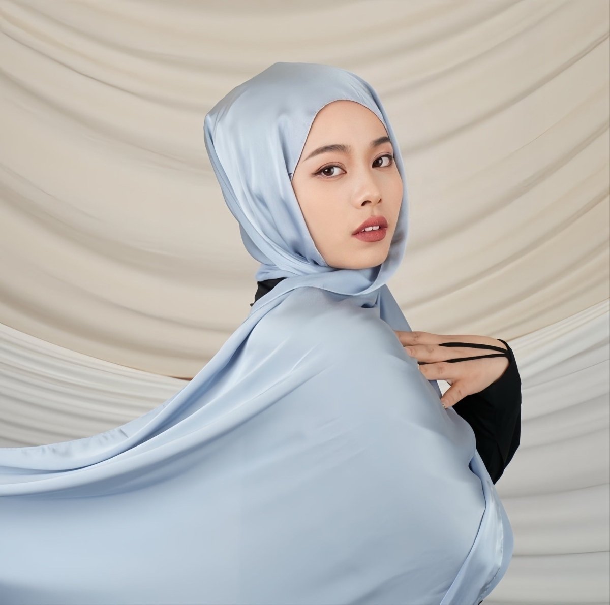 Versatile Headscarf Satin Solid Color Hijab (MH168) - Mariam's Collection