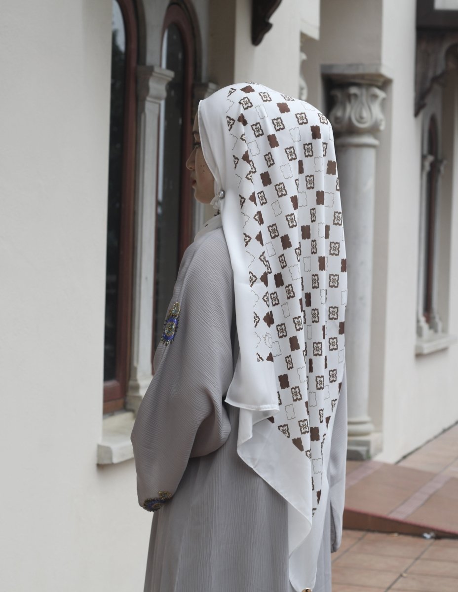 Versatile Minimalist Printed Hijab (MH090) - Mariam's Collection