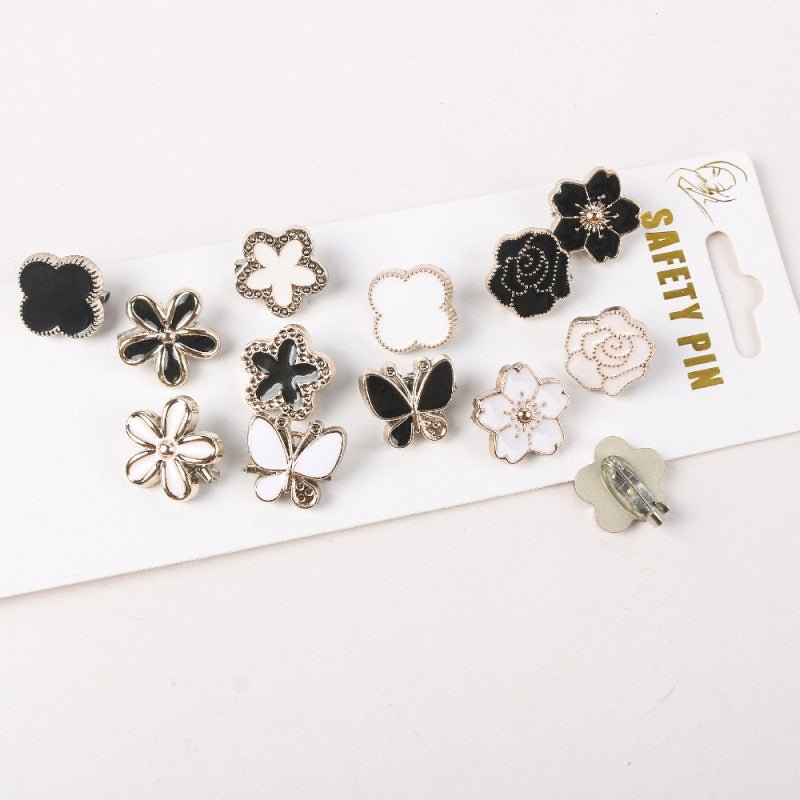 Vintage Enamel Brooch Pin Set(MAC366) - Mariam's Collection