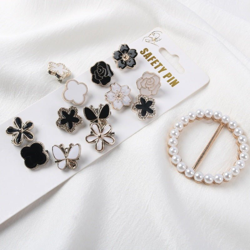 Vintage Enamel Brooch Pin Set(MAC366) - Mariam's Collection