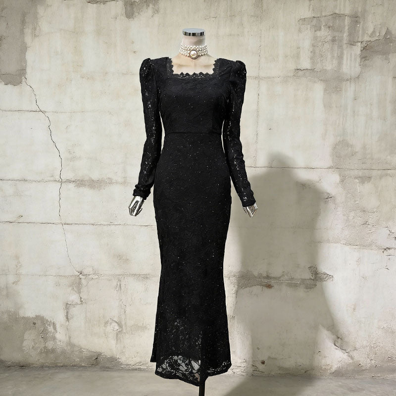 Vintage Lace Fishtail Dress(MS394) - Mariam's Collection