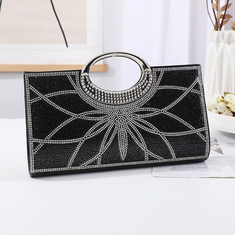 Rhinestone sparkly clutch bag packaged and ready for gifting