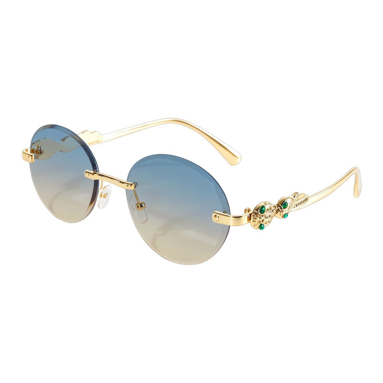 Vintage Oval Rimless Sun Glasses（MAC446） - Mariam's Collection