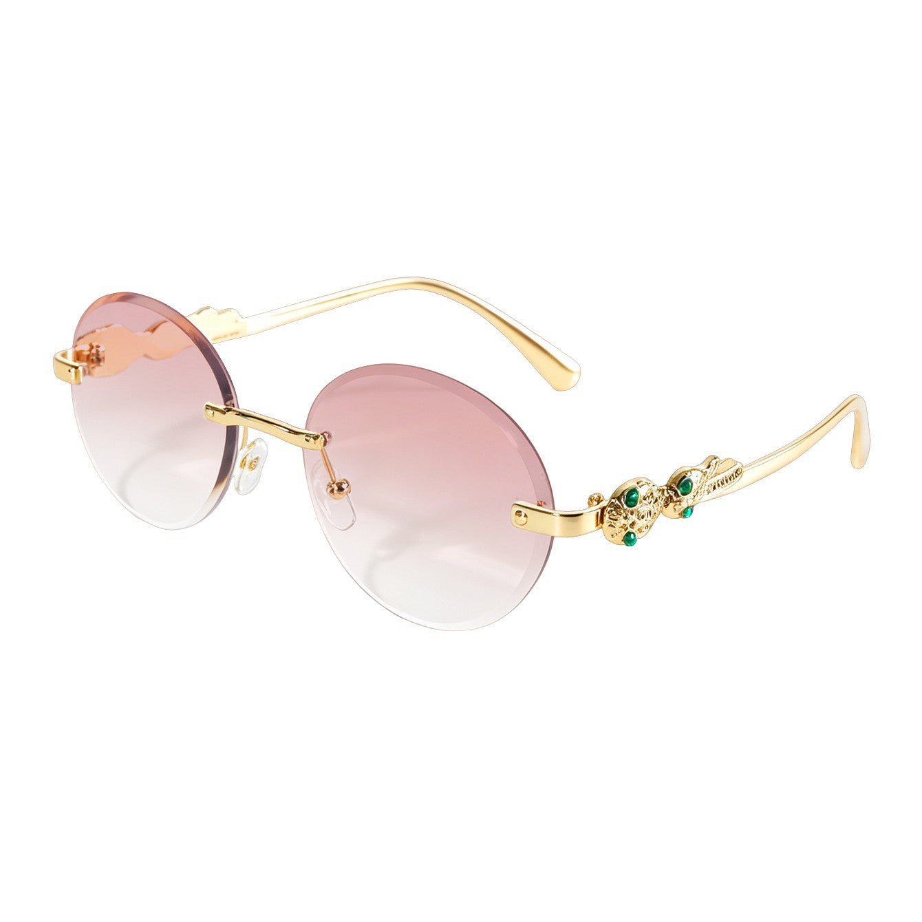 Vintage Oval Rimless Sun Glasses（MAC446） - Mariam's Collection