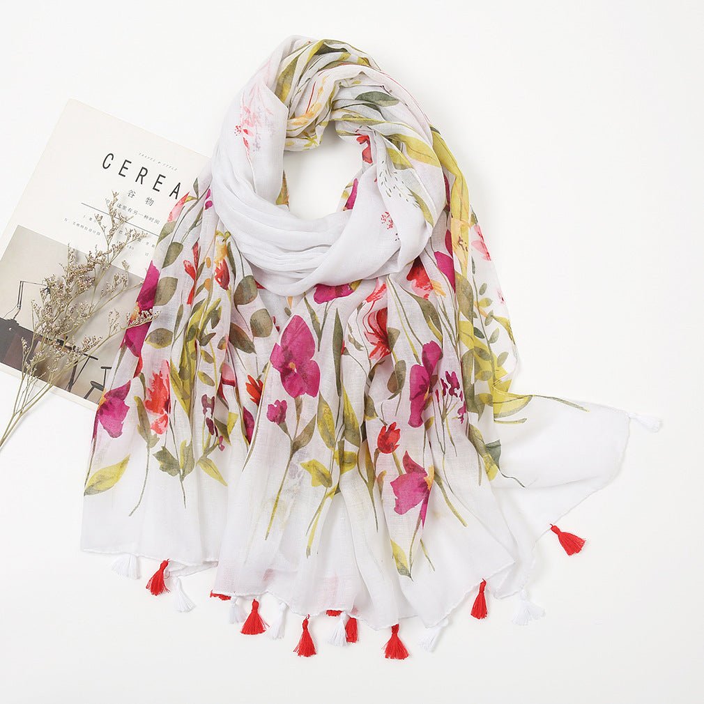 Vintage Patchwork Printed Hijab (MH102) - Mariam's Collection