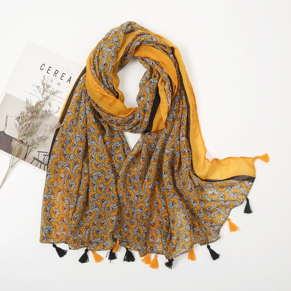 Vintage Patchwork Printed Hijab (MH102) - Mariam's Collection