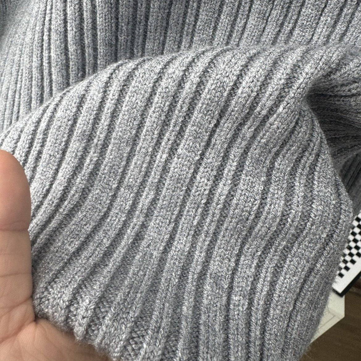 Vintage Ribbed Knit Sweater Set | High Neck Pullover & Wide Leg Pants(MS139) - Mariam's Collection