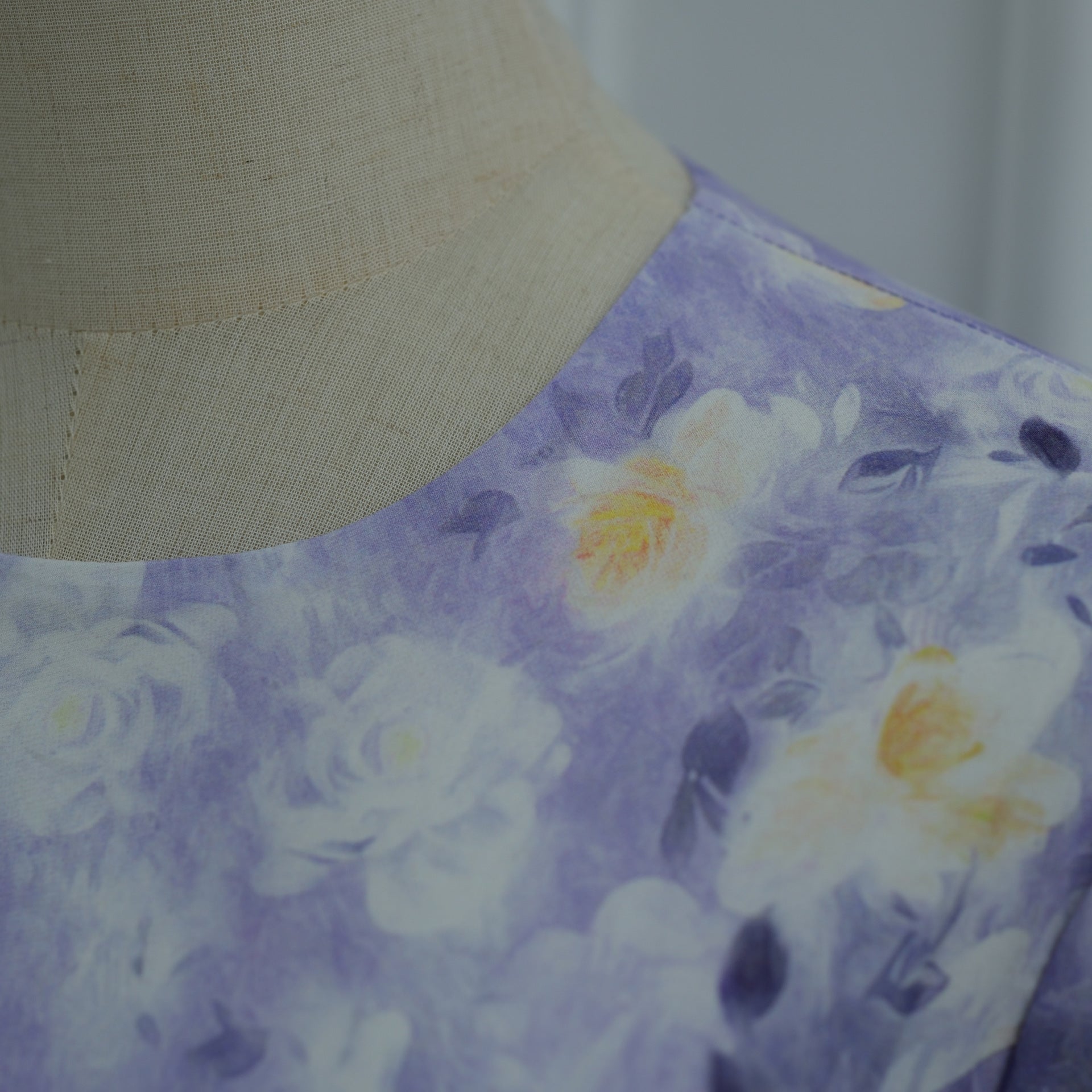 Watercolour Floral Print Flared Sleeve Maxi Dress(MS516) - Mariam's Collection
