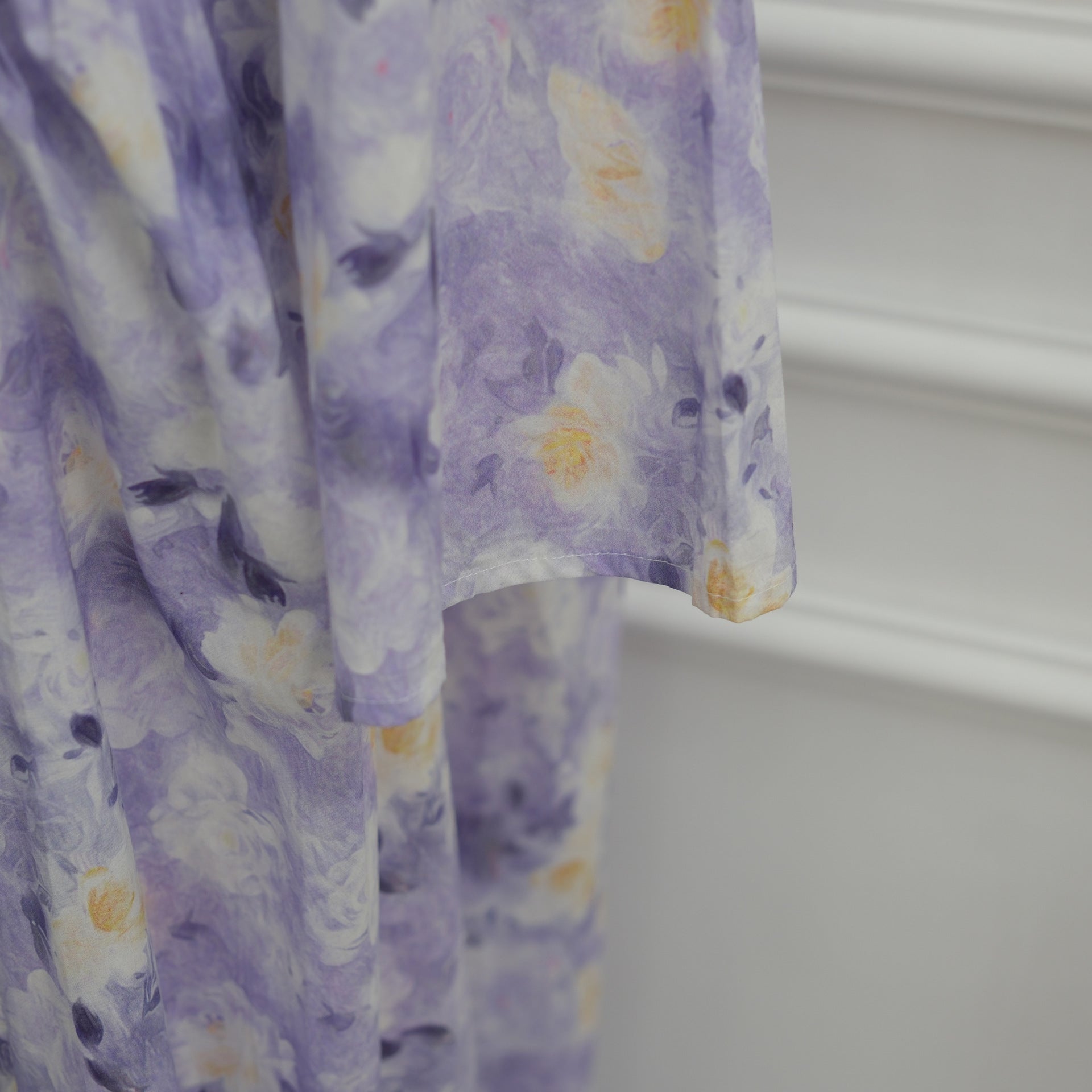 Watercolour Floral Print Flared Sleeve Maxi Dress(MS516) - Mariam's Collection