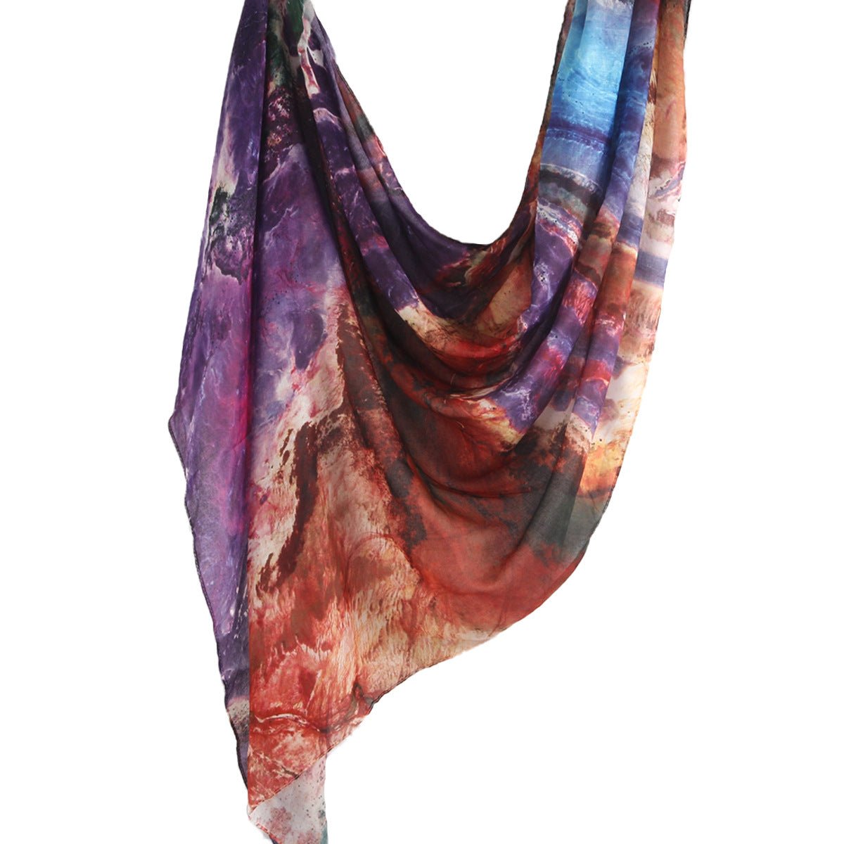 Watercolour Floral Printed Hijab (MH103) - Mariam's Collection