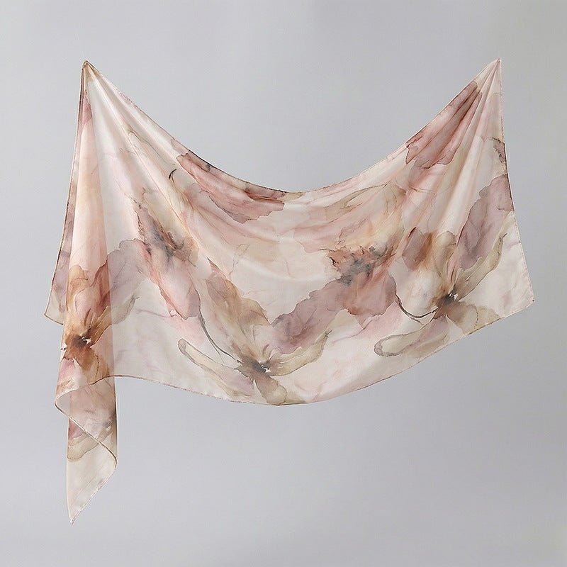 Bold animal print oversized hijab shawl, front drape view